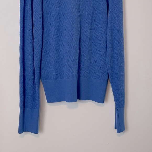 Faith & Zoe. Stitch fix Blue Daphne Surplice Sweater. Size XXL. Faux Wrap. NWT. - Picture 8 of 11